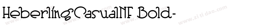 HeberlingCasualNF Bold字体转换